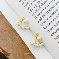 Shangjie Oem Aretes Wholesale Women 925 Sterling Silver Parring Fashion Jewelry Charm Stud Pearl Pearring for Gift